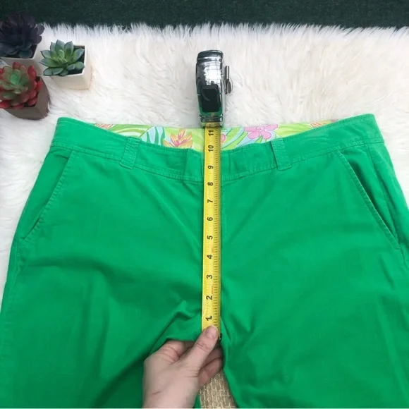 Lilly Pulitzer Green Corduroy Pants Cords - Picture 8 of 14